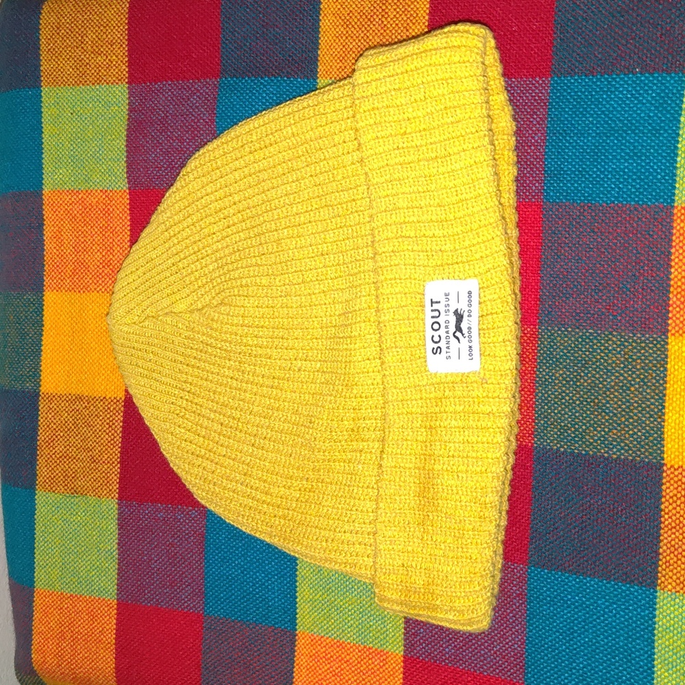 Scout Stitched Patch Cuffed Knit Beanie Made in USA